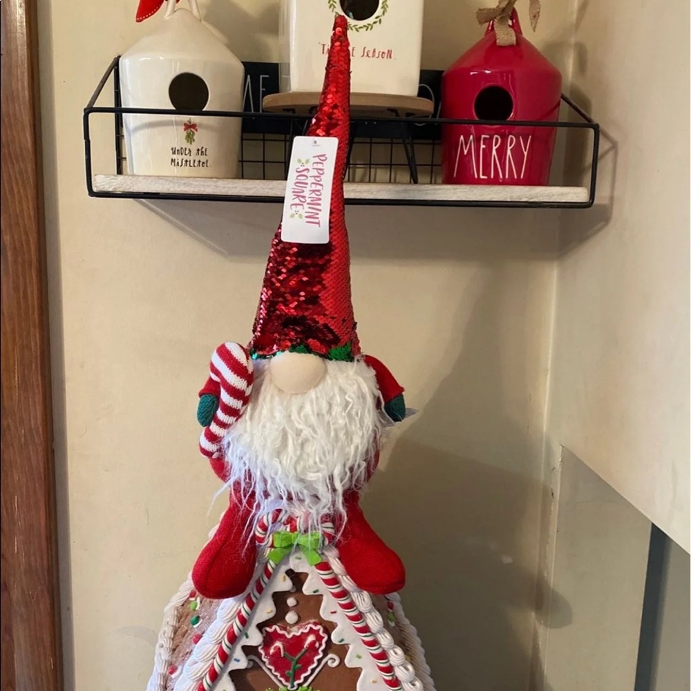 Gnome holding candy-cane 18intall Christmas color